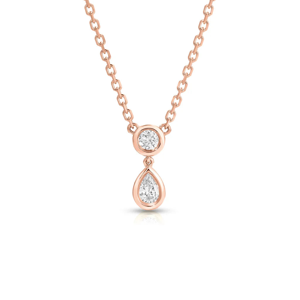 14K Gold Lab-Grown Diamond Teardrop Dazzle Necklace