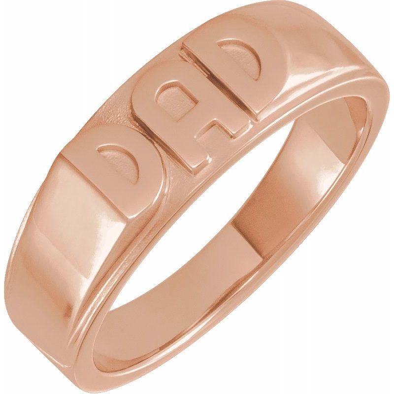 14K Gold Dad Ring