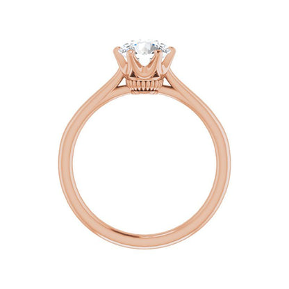 14K Gold Round Solitaire Classic Engagement Ring