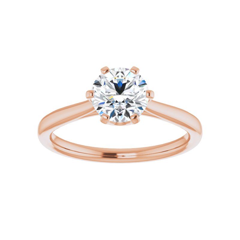 14K Gold Round Solitaire Classic Engagement Ring