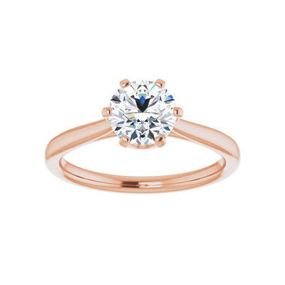 14K Gold Round Solitaire Classic Engagement Ring