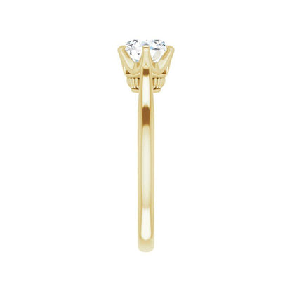 14K Gold Round Solitaire Classic Engagement Ring