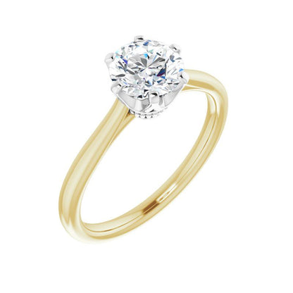 14K Gold Round Solitaire Classic Engagement Ring