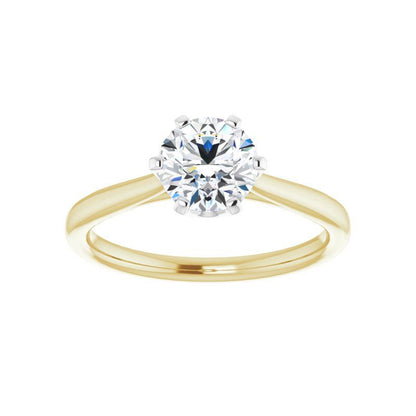14K Gold Round Solitaire Classic Engagement Ring