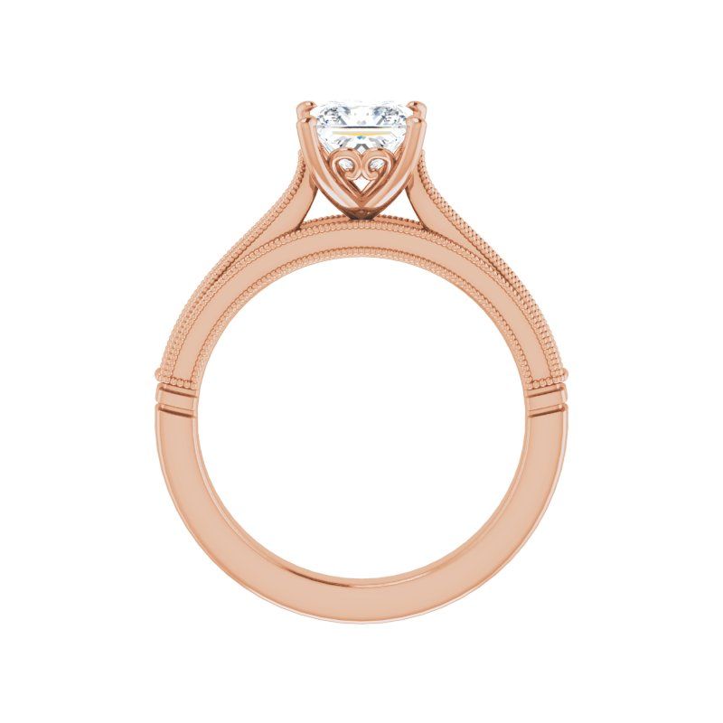 14K Gold Princess Diamond Engagement Ring