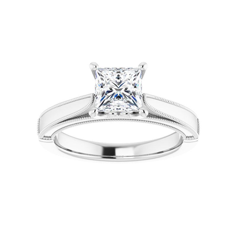 14K Gold Princess Diamond Engagement Ring