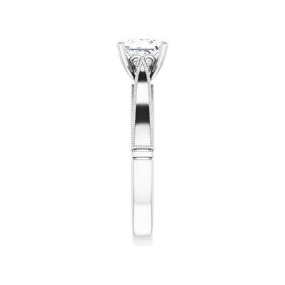 14K Gold Princess Diamond Engagement Ring