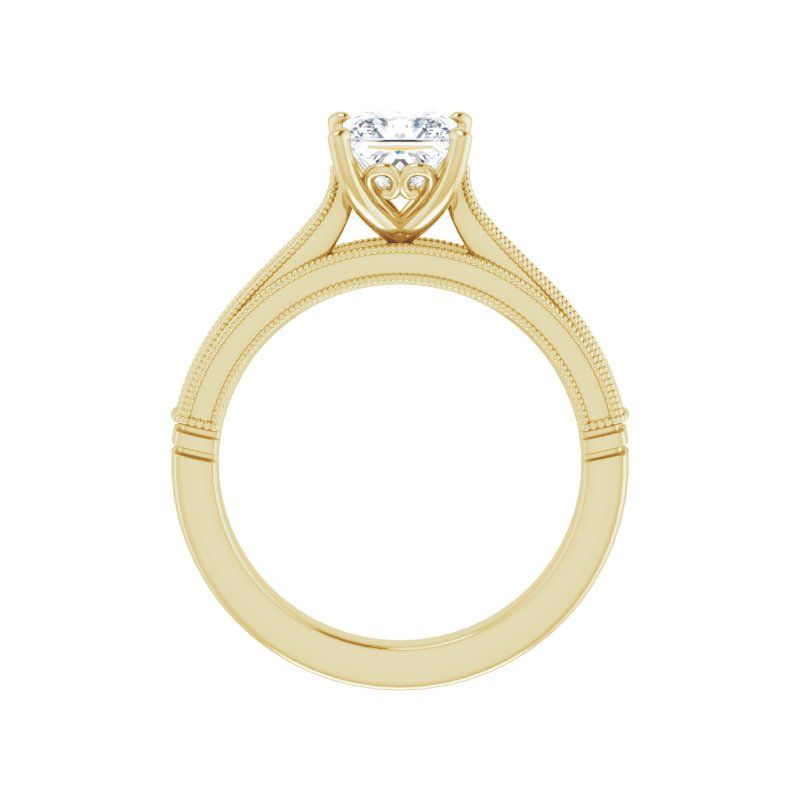 14K Gold Princess Diamond Engagement Ring