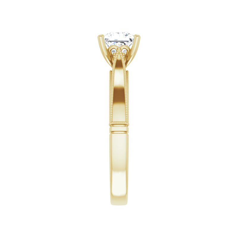 14K Gold Princess Diamond Engagement Ring