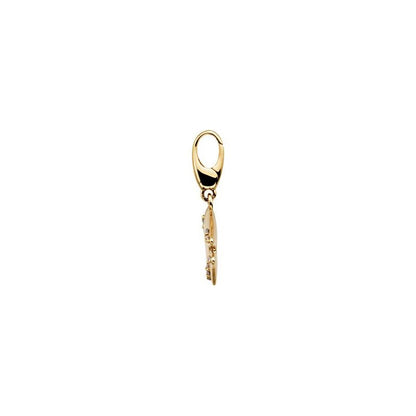 14K Yellow Diamond Sunfish Charm