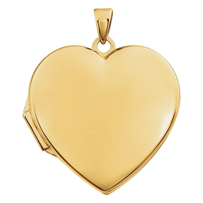 14K Gold Heart Photo Memory Locket