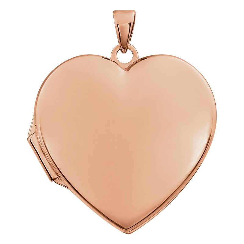 14K Gold Heart Photo Memory Locket