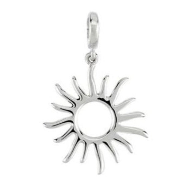 14K Solid Gold Cute Sun Charm