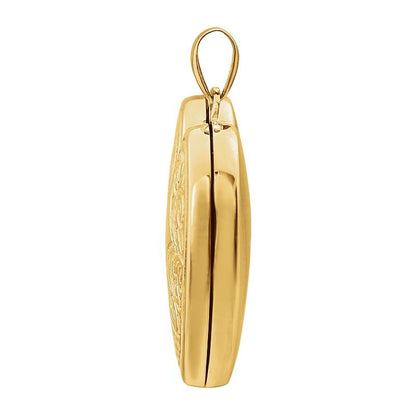 14K Gold Heart Photo Memory Locket