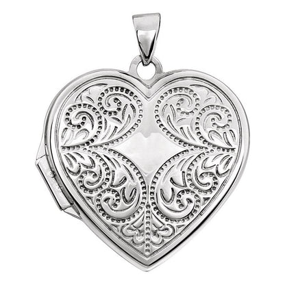 14K Gold Heart Photo Memory Locket