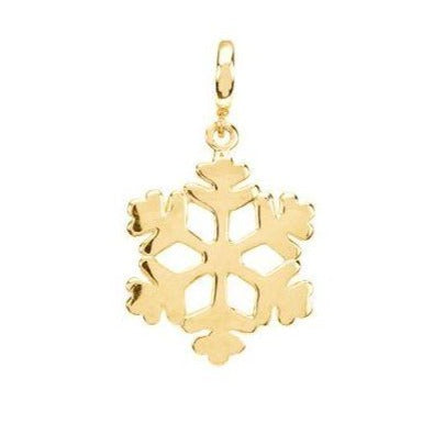 14K Gold  Snowflake Charm