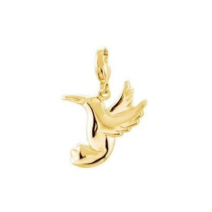14K Yellow Charming Animals® Hummingbird Charm
