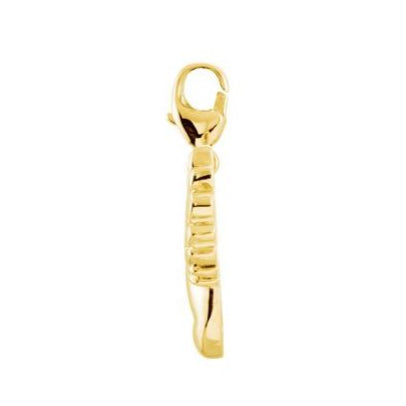 14K Yellow Charming Animals® Hummingbird Charm
