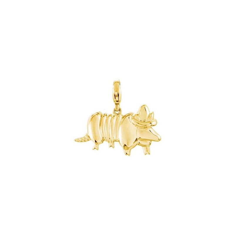 14K Yellow Charming Animals® Armadillo Charm