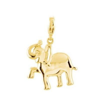 14K Yellow Charming Animals® Elephant Charm