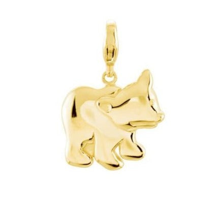 14K Yellow Charming Animals® Bear Charm