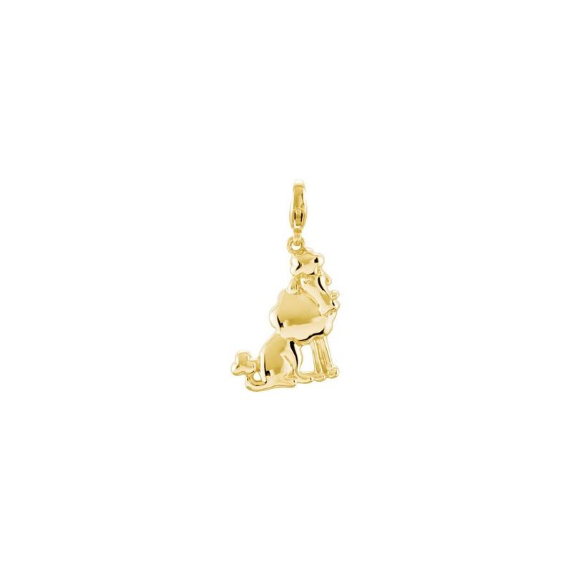 14K Yellow Charming Animals® Poodle Charm