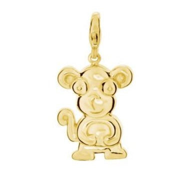 14K Yellow Charming Animals® Monkey Charm