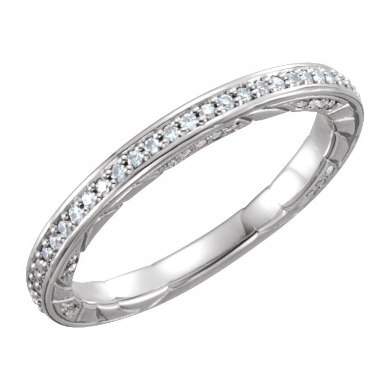 14K Gold Diamond Turn Around Band