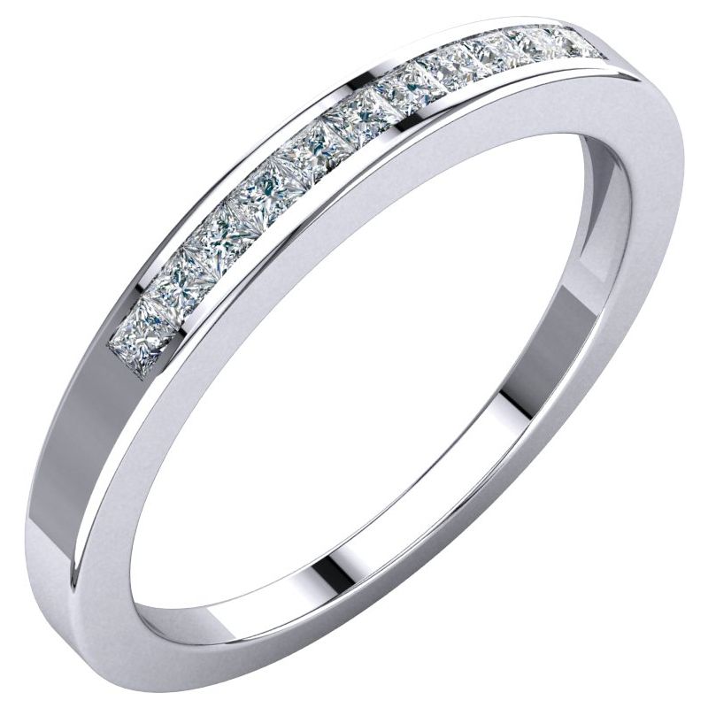 Platinum Channel Set  Diamond Anniversary Band