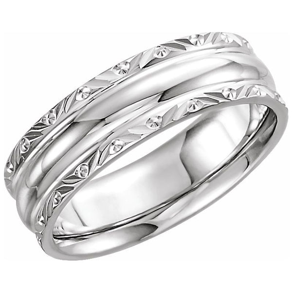 14K Gold 6 mm Design-Engraved Band