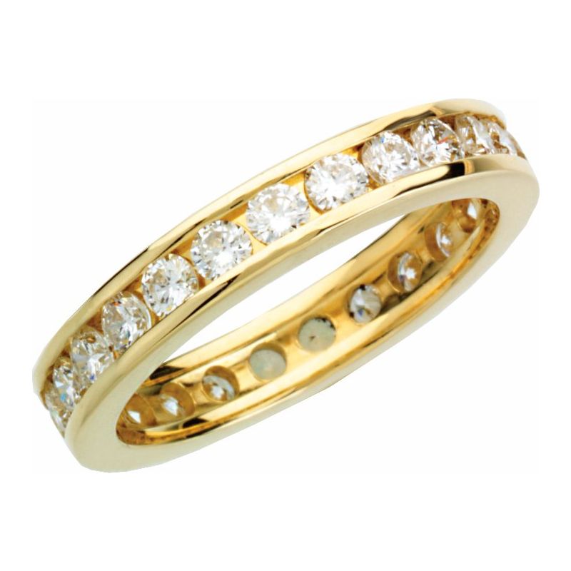 14K Gold Diamond Channel-Set Eternity Band