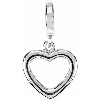 14K Solid Gold Heart Charm