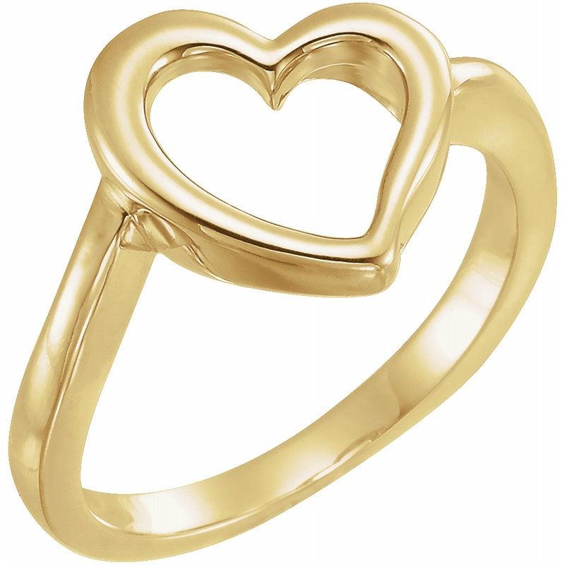 14K Gold Heart Ring