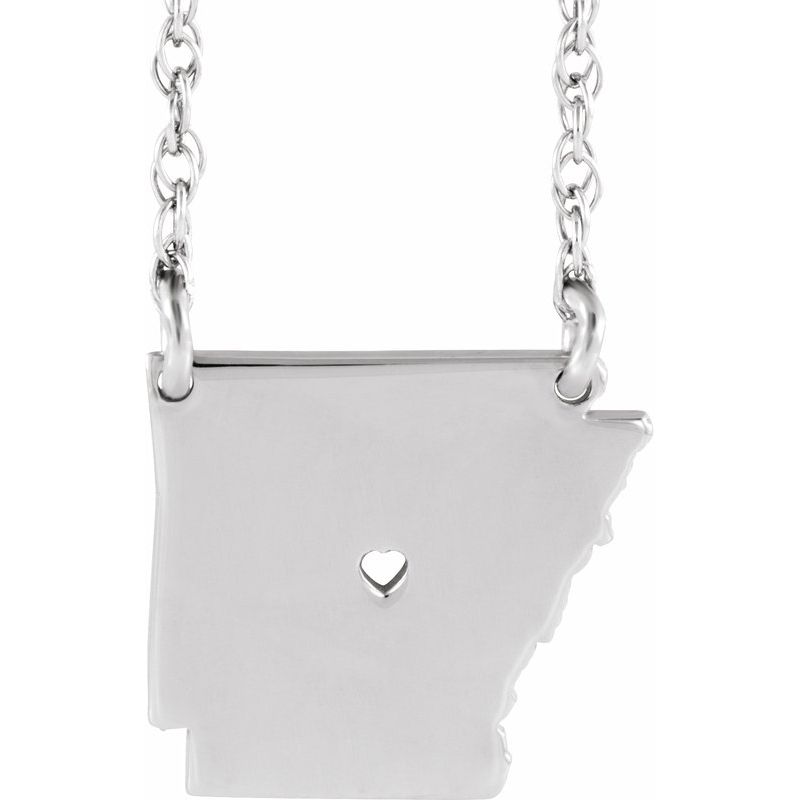 14K Gold State with Heart City Necklace