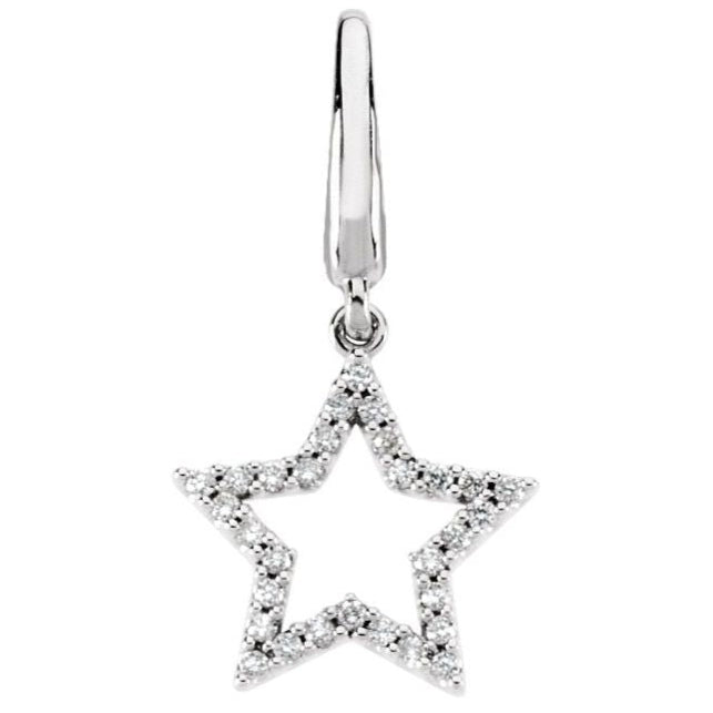 14K Gold  Diamond Star Charm
