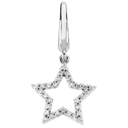 14K Gold  Diamond Star Charm