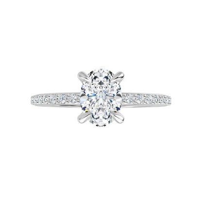 14K Gold Oval Isha Engagement Ring
