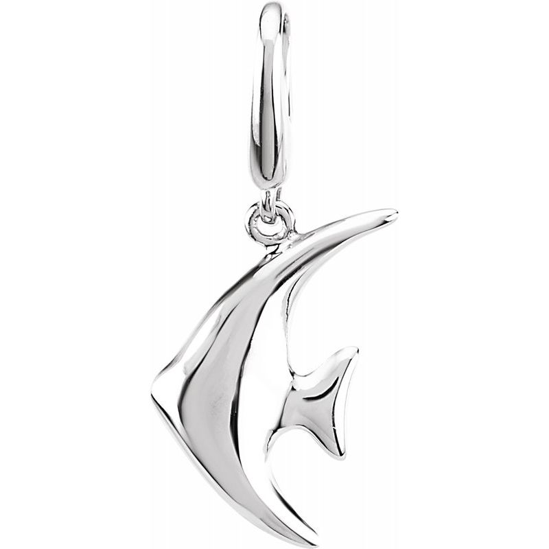 14K Gold Angel Fish Charm