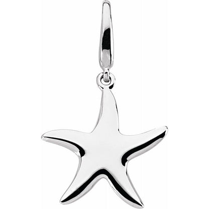 14K Gold Star Fish Charm