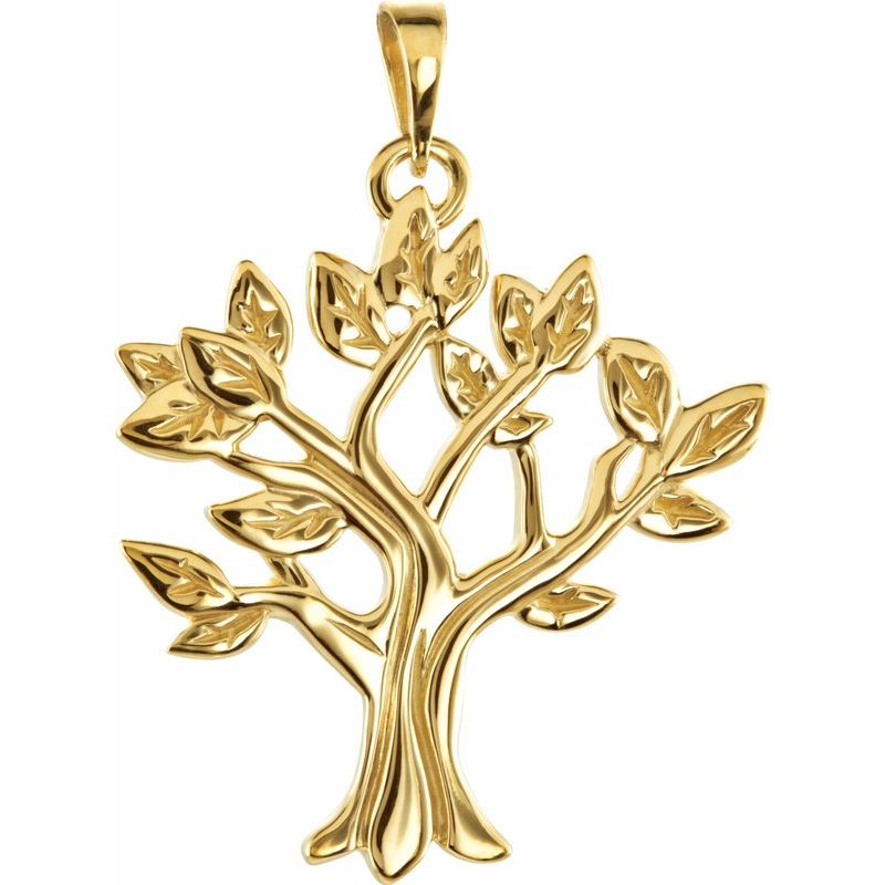 14K White My Family Tree Pendant