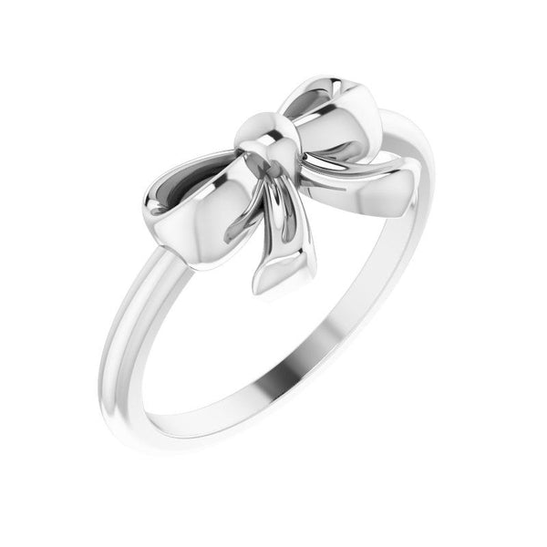 14K Gold Dainty Bow Ring
