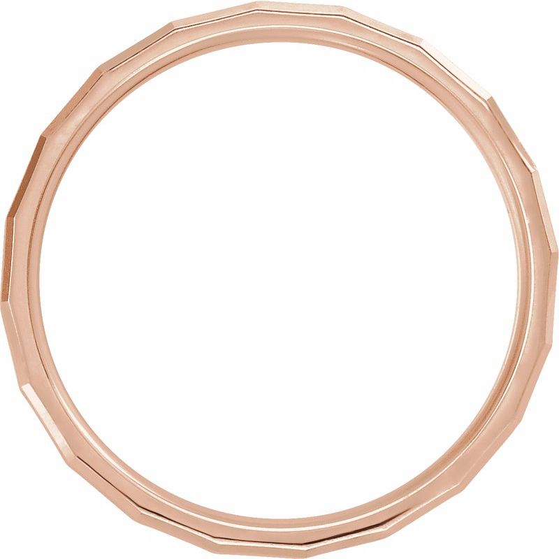 14K Gold 5 mm Geometric Band