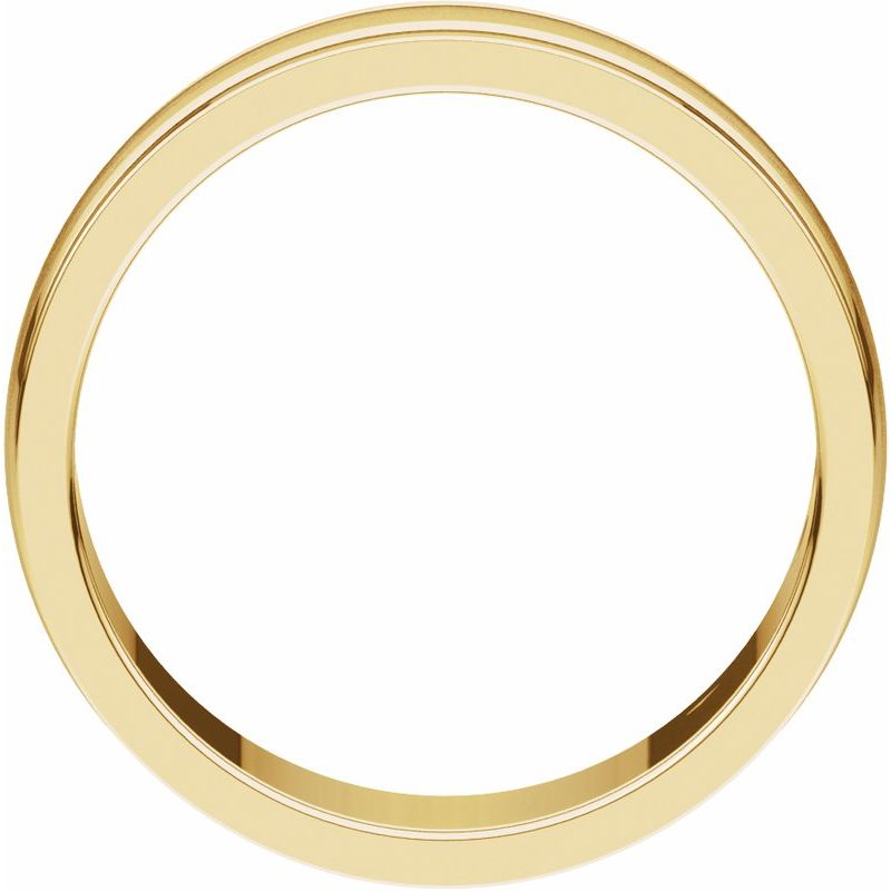 14K Gold 6 mm Flat Edge Band