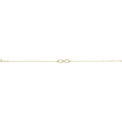 14K Gold Lab Grown Diamond Infinity Bracelet