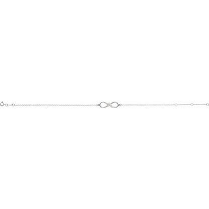 14K Gold Lab Grown Diamond Infinity Bracelet