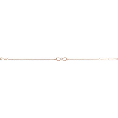 14K Gold Lab Grown Diamond Infinity Bracelet