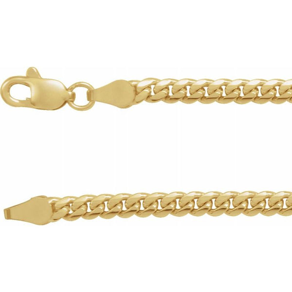 14K Yellow 3.3 mm Miami Cuban Link 18" Chain with Lobster Clasp