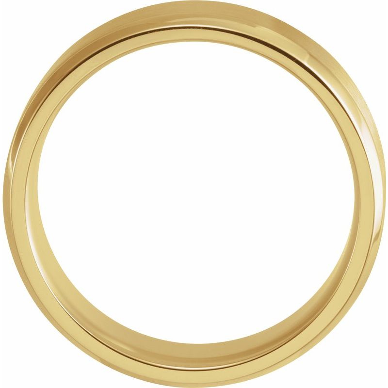 14K Gold 7 mm Beveled-Edge Band