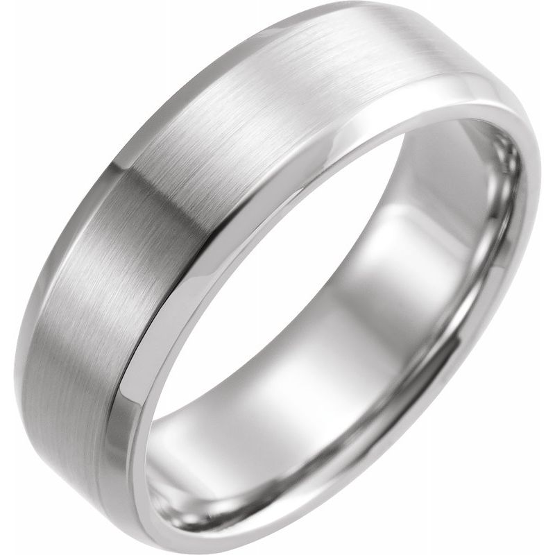 14K Gold 7 mm Beveled-Edge Band