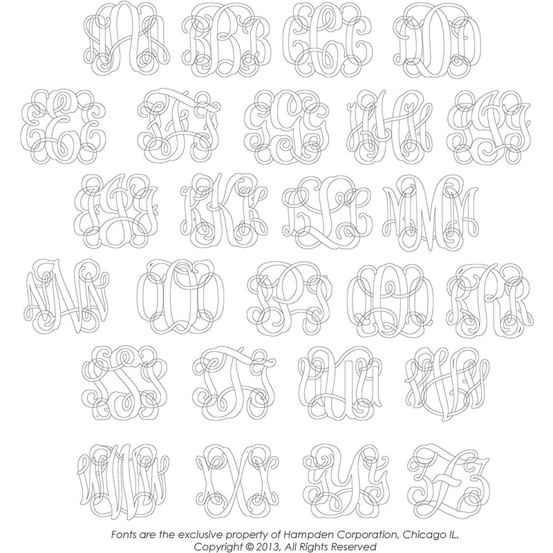 14K Gold 3-Letter Script Monogram Necklace